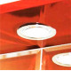 Зеркало-шкаф Misty Жасмин 85 красный R правое, с полками, с подсветкой