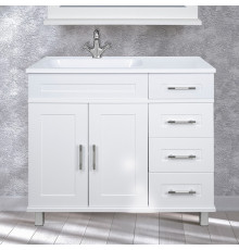 Тумба для комплекта Misty Купер 90 L напольная, матовая, с доводчиками