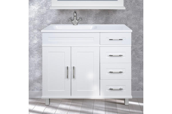 Тумба для комплекта Misty Купер 90 L напольная, матовая, с доводчиками