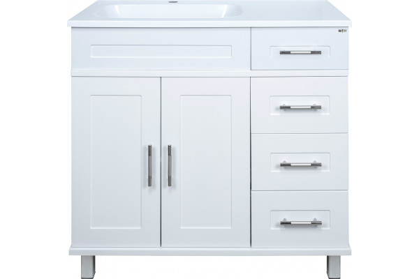 Тумба для комплекта Misty Купер 90 L напольная, матовая, с доводчиками