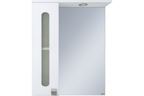 Зеркало Misty Урал 60 L с доводчиками, ручки хром