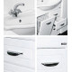 Тумба для комплекта Misty Дрея 65 2 ящика, с бельевой корзиной, ручки хром