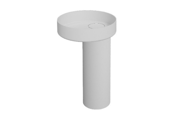 Moma Tower Oyster Раковина напольная D50*90 см без отверстия цвет: White Stonage TOY0150K