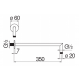 Кронштейн для душа Nobili AD138/44WM Polar white 350 мм, матовый белый