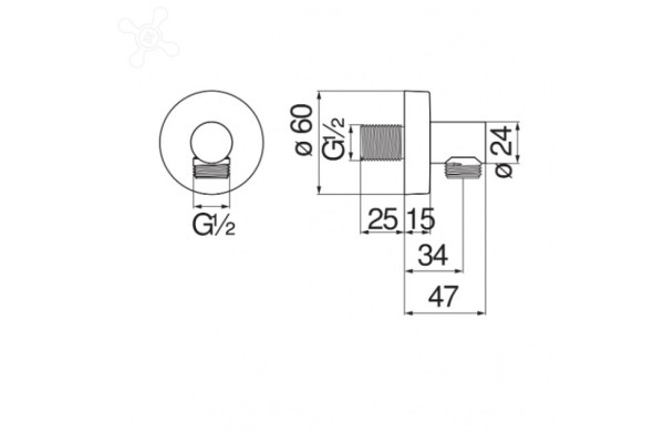 Шланговое подключение Nobili AD150/12FLP