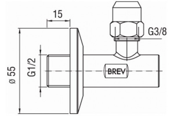 Угловой вентиль Nobili AV00121CR