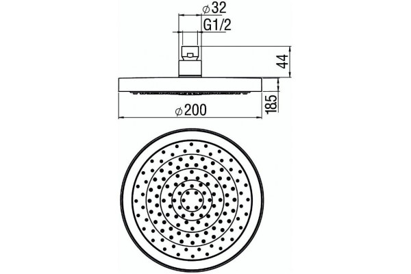 Верхний душ Nobili WE00139/94CR