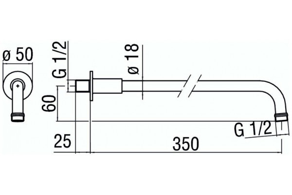 Держатель верхнего душа Nobili AD138/4CR
