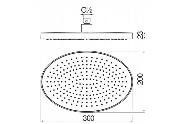 Верхний душ Nobili AD139/71CR Chrome 30x20 см, хром