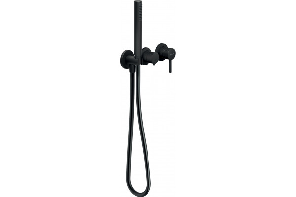 Душевой набор со смесителем для ванны Nobili Live WESK100/1TBM Velvet black черный матовый