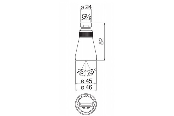 Верхний душ Nobili AD139CR Chrome 4.5 см, хром