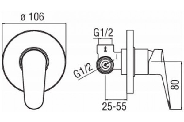 Смеситель для душа NOBILI Blues BS101108CR