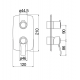 Смеситель для ванны Nobili Sofi WE81102/SIGDP (внешняя часть), золото