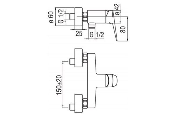 Смеситель для душа NOBILI Blues BS101130CR