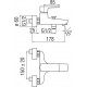 Смеситель для ванны Nobili Acquaviva VV103110/1BM черный