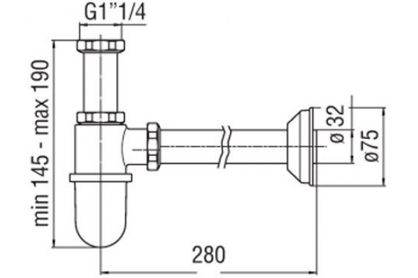 Сифон для раковины Nobili AV00103/2CR