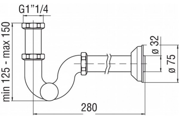 Сифон для раковины Nobili AV00105/2CR