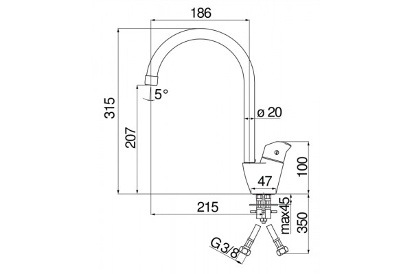 Смеситель для кухни Nobili Blues BS101113CR Chrome