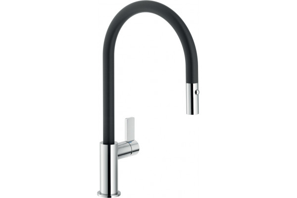 Смеситель для кухни Nobili Flag FL96137NC с душем, Chrome and Velvet black