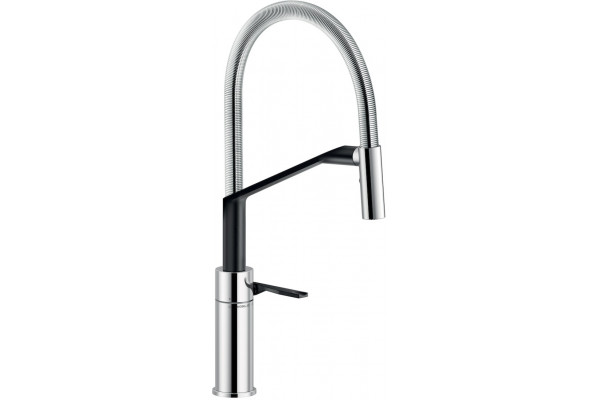 Смеситель для кухни Nobili Heron HR125300CB с душем, Chrome and Velvet black