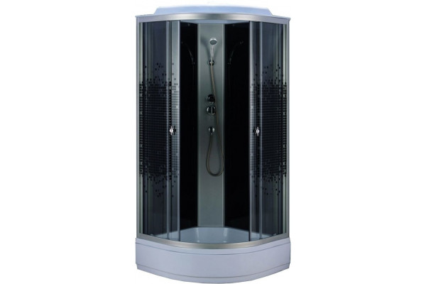 Душевая кабина Niagara Eco NG- 3504-14 BLACK четверть круга, поддон средний