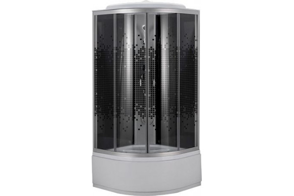 Душевая кабина Niagara Eco NG-7509-14 четверть круга, поддон глубокий, стекло с узором