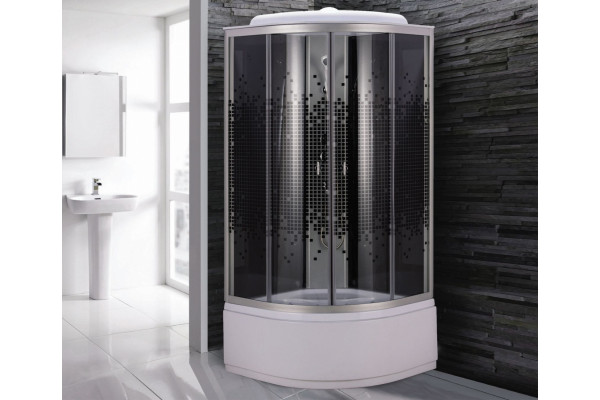 Душевая кабина Niagara Eco NG-7509-14 четверть круга, поддон глубокий, стекло с узором