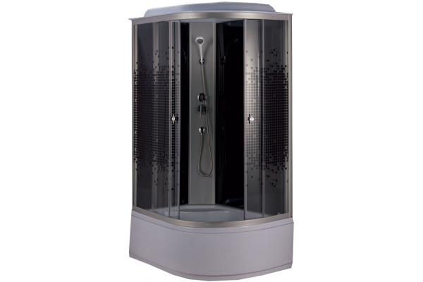 Душевая кабина Niagara Eco NG-7510-14L прямоугольная-асимметричная, поддон глубокий, стекло с узором