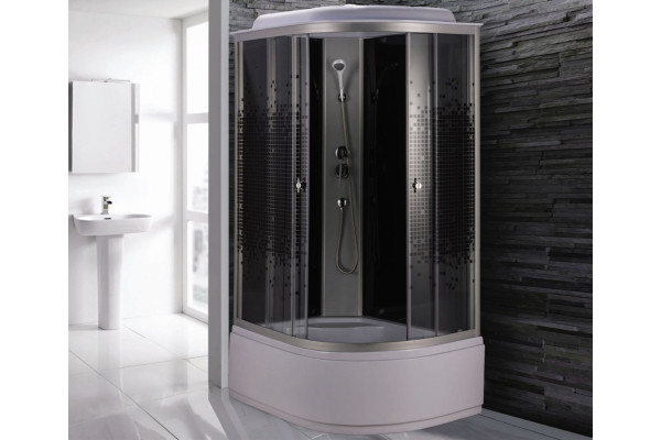 Душевая кабина Niagara Eco NG-7510-14L прямоугольная-асимметричная, поддон глубокий, стекло с узором
