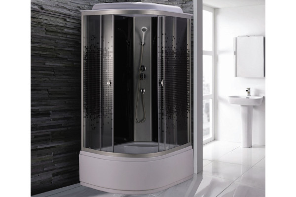 Душевая кабина Niagara Eco NG-7510-14R прямоугольная-асимметричная, поддон глубокий, стекло с узором