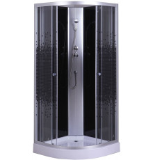 Душевая кабина Niagara Eco NG-4501-08BK четверть круга, поддон низкий, стекло с узором