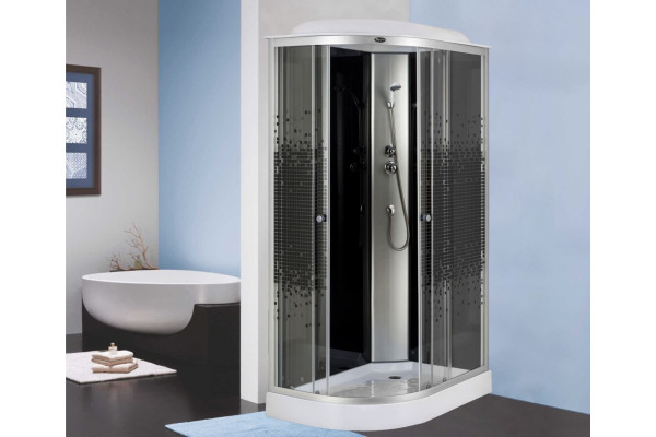 Душевая кабина Niagara Eco NG-4512-08R прямоугольная-асимметричная, поддон средний, стекло с узором