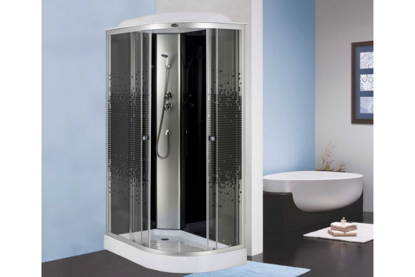 Душевая кабина Niagara Eco NG-4512-08L прямоугольная-асимметричная, поддон средний, стекло с узором