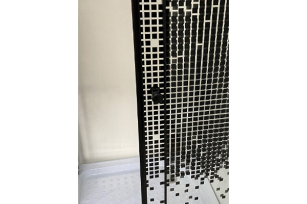 Душевой уголок Niagara Eco NG-009-14Q black мозаика, с поддоном, квадратный, двери раздвижные