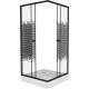 Душевой уголок Niagara Eco NG-009-14Q black мозаика, с поддоном, квадратный, двери раздвижные