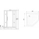 Душевая кабина Niagara Lux NG-7717WBK 100х100x210 серебро поддон низкий, стекло прозрачное