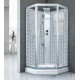 Душевая кабина Niagara Lux NG-7717WBK 100х100x210 серебро поддон низкий, стекло прозрачное