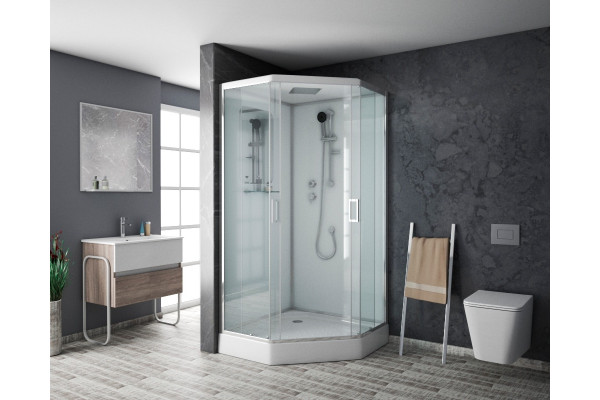 Душевая кабина Niagara Premium NG-6001-01D 90х90х220 поддон низкий, стекло прозрачное