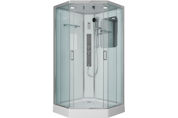 Душевая кабина Niagara Premium NG-6002-01GD 100х100х220 поддон низкий, стекло прозрачное