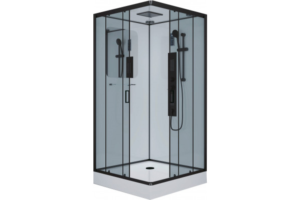 Душевая кабина Niagara Premium NG-6901-01GQ BLACK 90х90х210 черная квадратная, поддон низкий