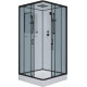 Душевая кабина Niagara Premium NG-6902-01Q BLACK 100х100х210 черная квадратная, поддон низкий