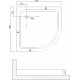 Поддон для душа Niagara Nova NG-100-100 100x100 см, четверть круга, низкий