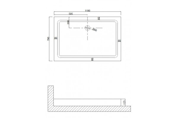 Поддон для душа Niagara Nova NG-120-80Q 120x80 см, прямоугольный, низкий