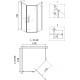Душевой уголок Niagara Nova NG-6605-08 90x90, пятиугольный, двери распашные, стекло прозрачное