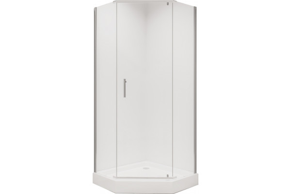 Душевой уголок Niagara Nova NG-6605-08 90x90, пятиугольный, двери распашные, стекло прозрачное