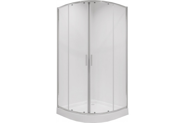 Душевой уголок Niagara Nova NG-6607-08 100x100, четверть круга, двери раздвижные, стекло прозрачное