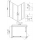 Душевой уголок Niagara Nova NG-6610-08 120x80, прямоугольный, двери раздвижные, стекло прозрачное
