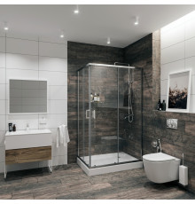 Душевой уголок Niagara Nova NG-6611-08 120x90, прямоугольный, двери раздвижные, стекло прозрачное