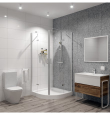 Душевой уголок Niagara Nova NG-6615-08 90x90, четверть круга, двери распашные, стекло прозрачное