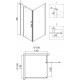 Душевой уголок Niagara Nova NG-6801-08 BLACK 90x90, квадратный, стекло прозрачное
